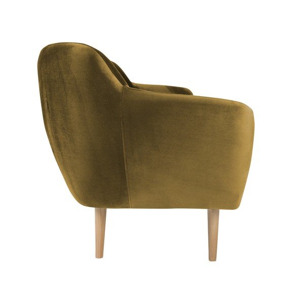 Hořčicově žlutá třímístná pohovka Mazzini Sofas Benito-image-3