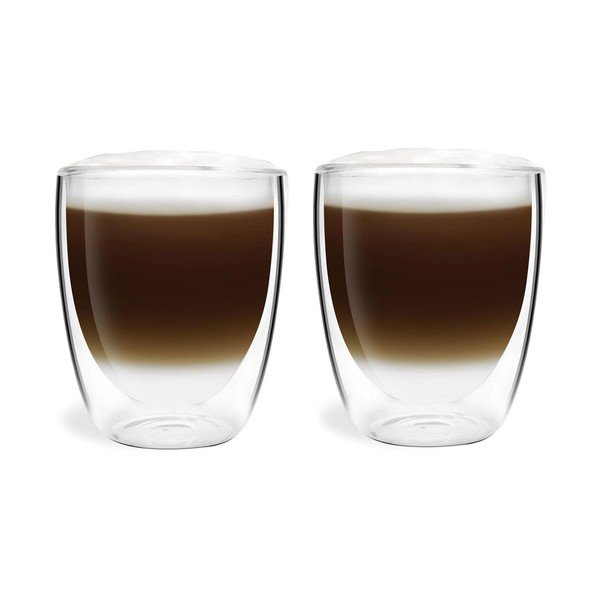 Dvoustěnné/na latte skleněné hrnky v sadě 2 ks 320 ml Amo – Vialli Design