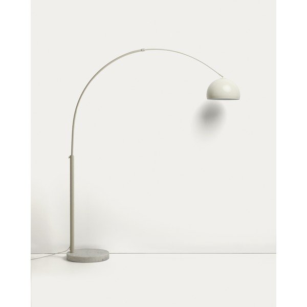 Bílá stojací lampa s kovovým stínidlem (výška 160 cm) Madali – Kave Home-image-4