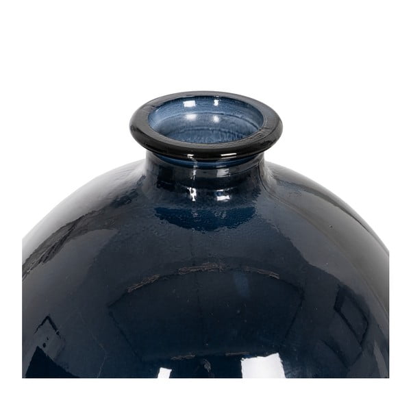 Tmavě modrá ručně vyrobená váza (výška 18 cm) – Ixia-image-3