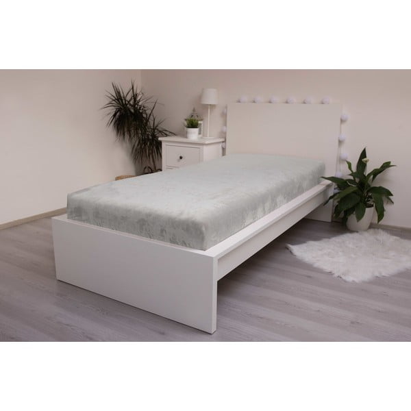 Šedé napínací prostěradlo z mikroflanelu 180x200 cm – Jerry Fabrics-image-2