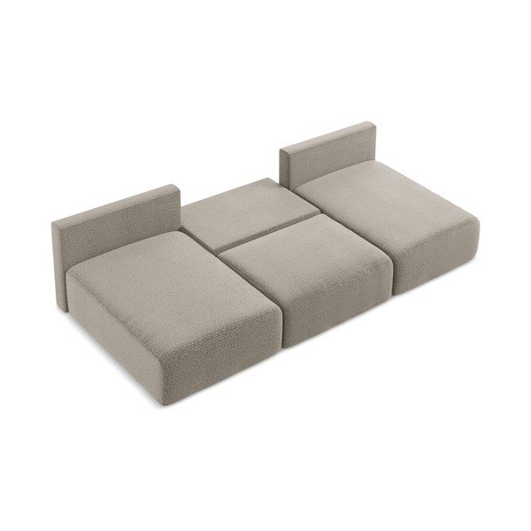 Béžová rozkládací/s úložným prostorem rohová pohovka Kalena – Makamii-image-4