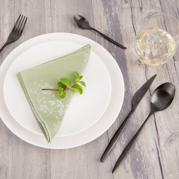 Černý nerezový příbor 24 ks – Orion-image-1