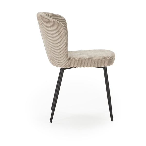 Béžové manšestrové jídelní židle v sadě 4 ks Megan – Marckeric-image-3