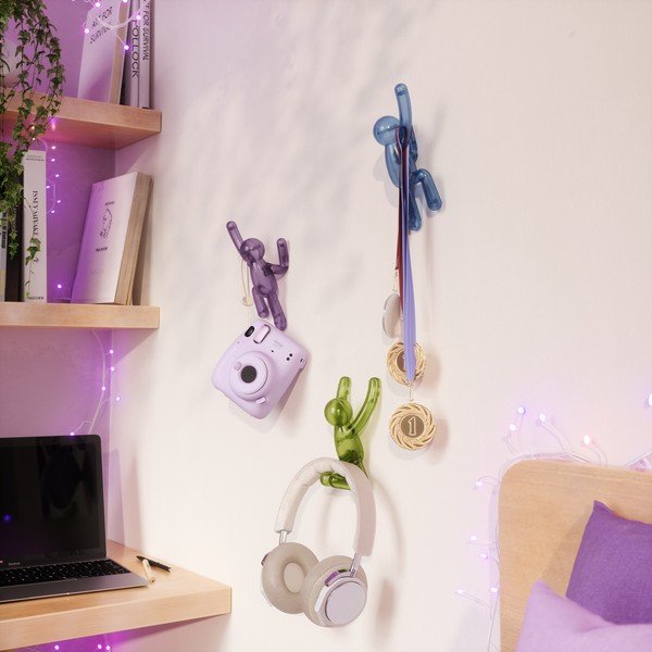 Plastové háčky v sadě 3 ks bez vrtání Buddy – Umbra-image-1