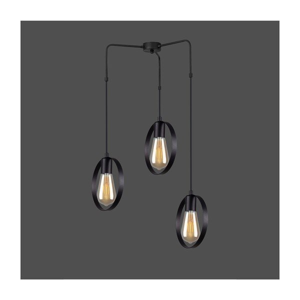 Černé závěsné svítidlo Squid Lighting Circle, výška 100 cm-image-1