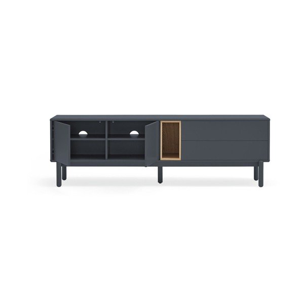 Tmavě šedý TV stolek 180x56 cm Corvo - Teulat-image-2
