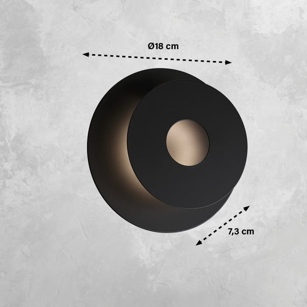 Černé LED nástěnné svítidlo Hennes – Fischer & Honsel-image-2