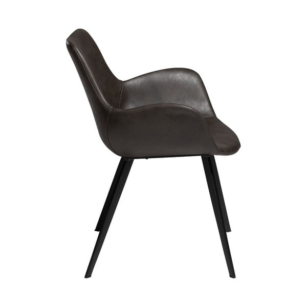 Tmavě šedé čalouněné jídelní křeslo s područkami Hype – DAN-FORM Denmark-image-4