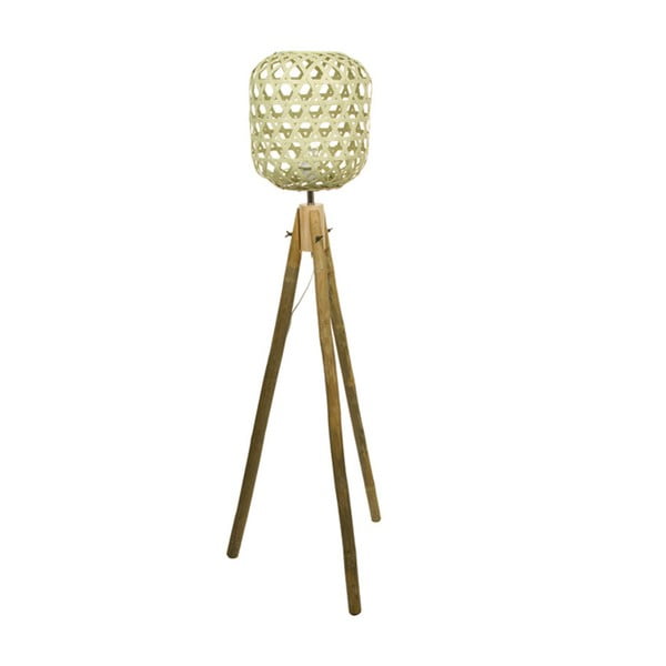 Žlutá bambusová stojací lampa Santiago Pons Boo
