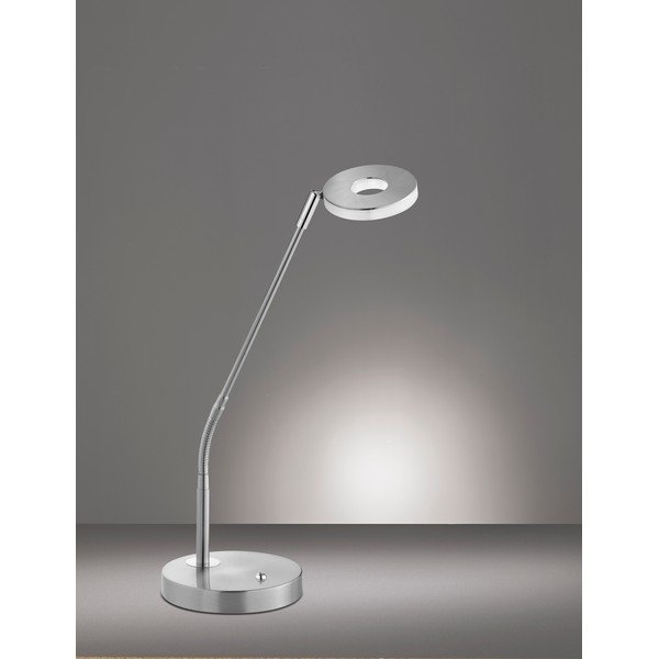 Kovová LED stmívatelná stolní lampa ve stříbrné barvě (výška 60 cm) Dent – Fischer & Honsel-image-1
