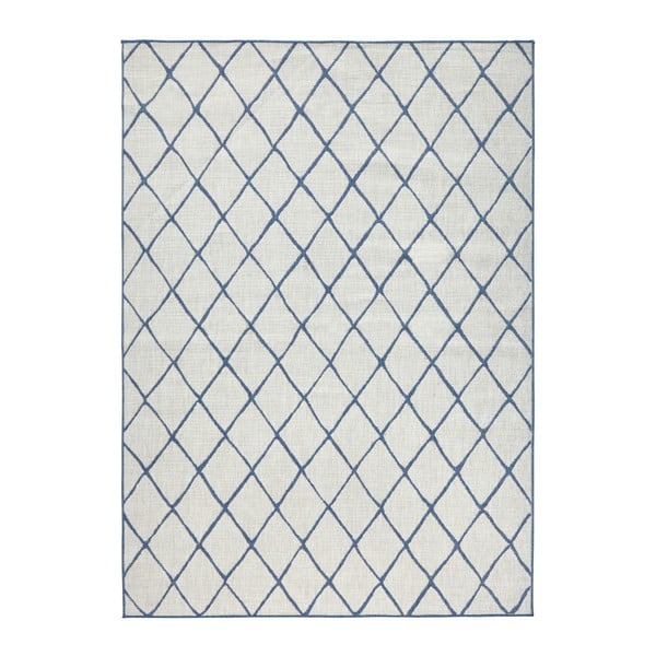 Modro-krémový venkovní koberec NORTHRUGS Malaga, 160 x 230 cm