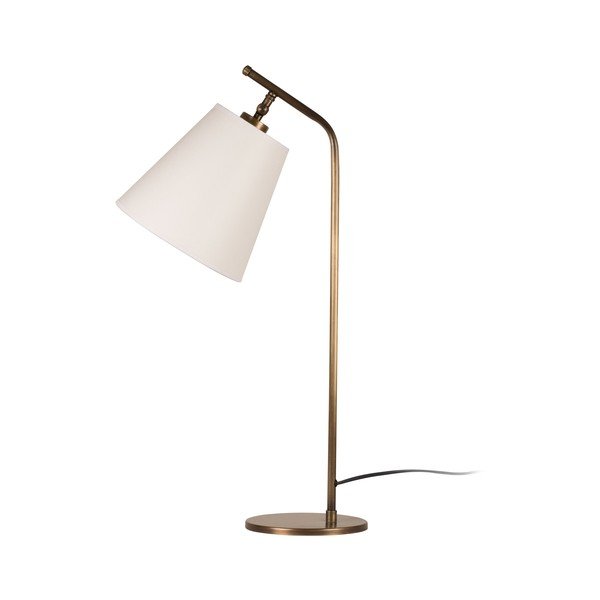 Stolní lampa ve zlaté barvě s bílým stínidlem Homemania Decor Don-image-1
