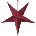 Červená vánoční světelná dekorace Star Trading Velvet, ø 60 cm