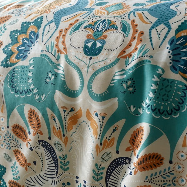 Bavlněné povlečení 200x200 cm Carnival Animals - Pineapple Elephant-image-4