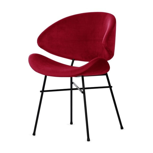 Červená židle s černými nohami Iker Cheri