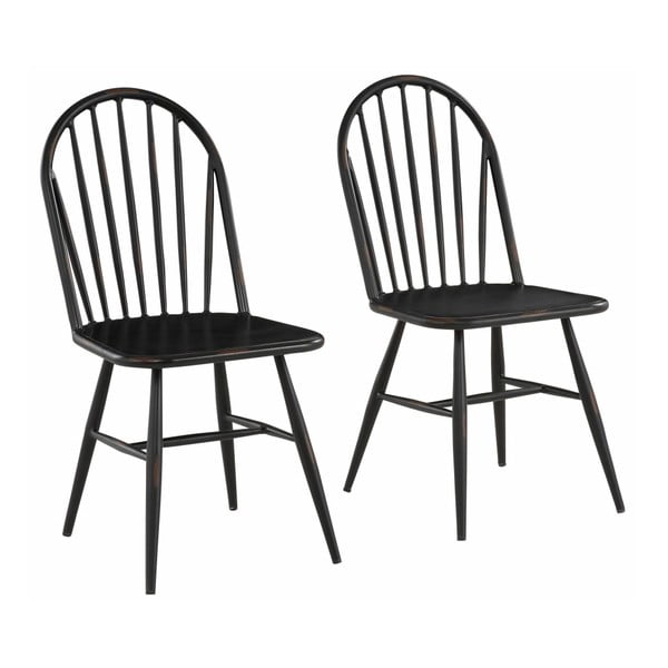 Sada 2 černých bukových židlí Støraa Alexis