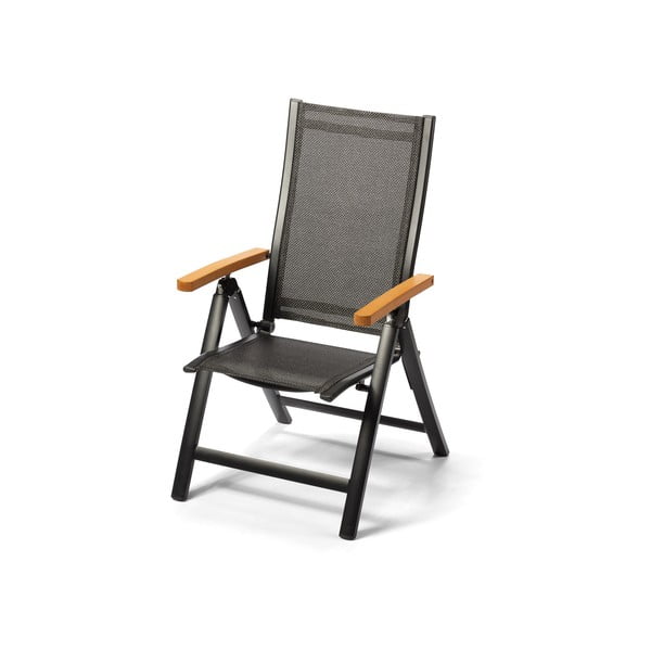Tmavě šedá kovová zahradní židle Comfort – Debut