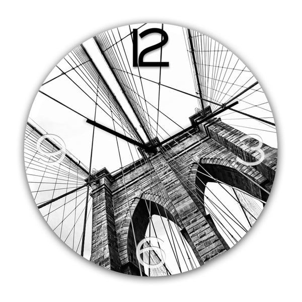 Nástěnné hodiny Styler Glassclock Brooklyn, ⌀ 30 cm