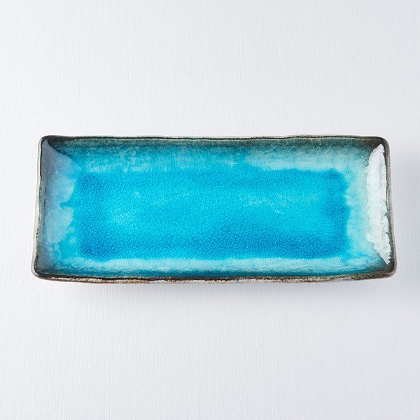 Modrý keramický servírovací talíř MIJ Sky, 29 x 12 cm-image-3