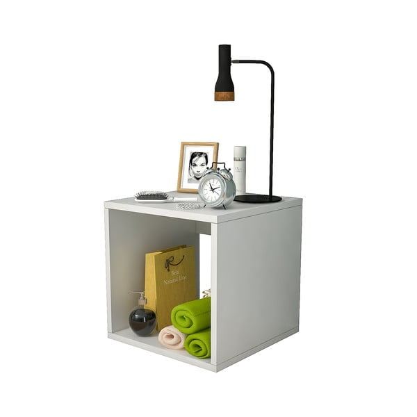 Bílý noční stolek Biga – Gauge Concept-image-2