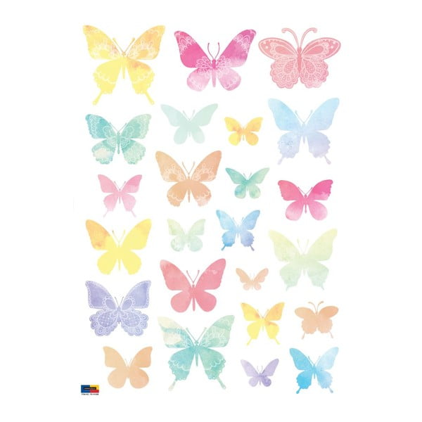 Sada 24 samolepek Ambiance Artistic Butterflies-image-2