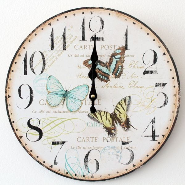 Vintage hodiny Motýli