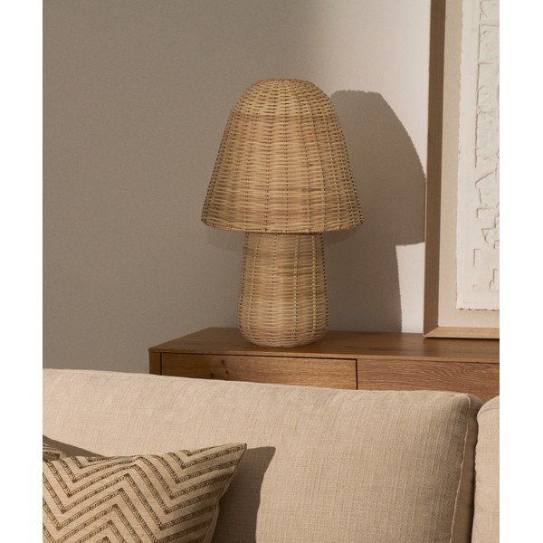 Ratanová stolní lampa v přírodní barvě (výška 65 cm) Neuda – Kave Home-image-2