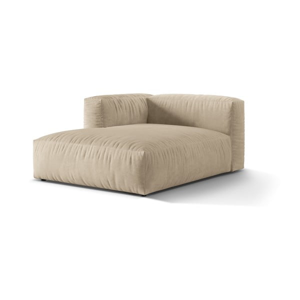 Béžový sametový modul pohovky (levý roh) Martina – Micadoni -image-1