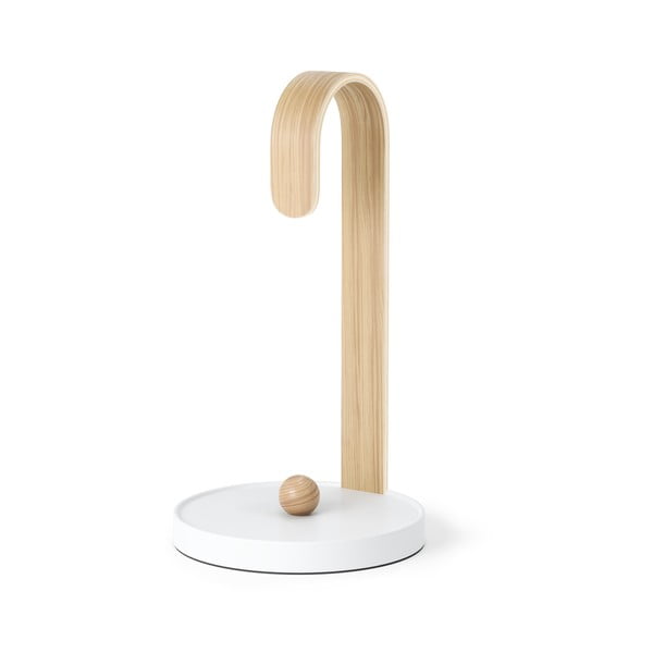 Bílý dřevěný stojan na papírové utěrky ø 17 cm Bellwood – Umbra