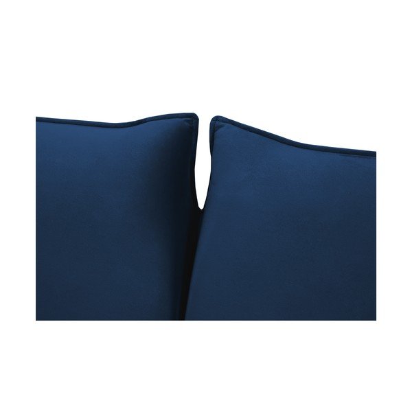 Tmavě modrá sametová rozkládací pohovka 194 cm Vienna – Cosmopolitan Design-image-4