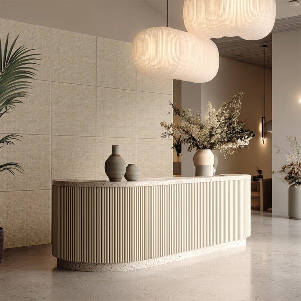 Látkové akustické panely v sadě 2 ks 60x60 cm Light Linen – Styler-image-1