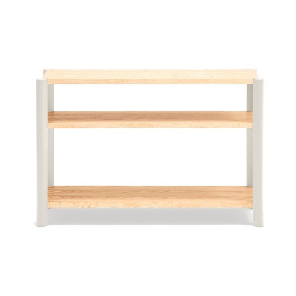 Krémový/ve světle přírodní barvě regál v dekoru dubu 126x84x43 cm Bona – Teulat