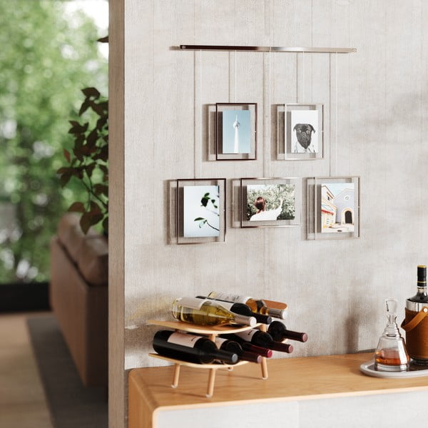 Kovové rámečky na zeď ve stříbrné barvě v sadě 5 ks 66x69 cm Exhibit – Umbra-image-3