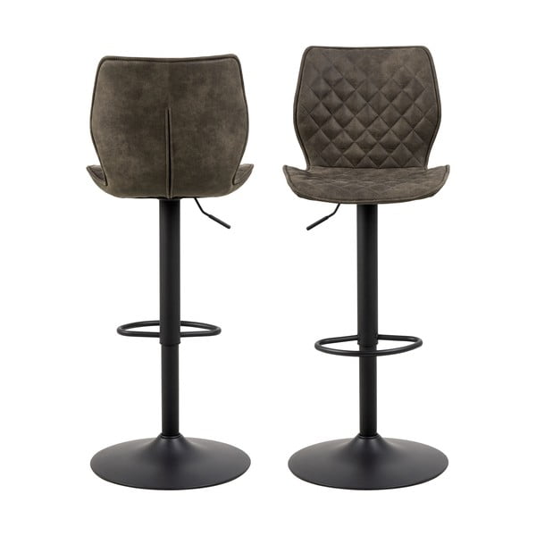 Tmavě zelené otočné barové židle v sadě 2 ks 116 cm Naomi – Actona-image-2