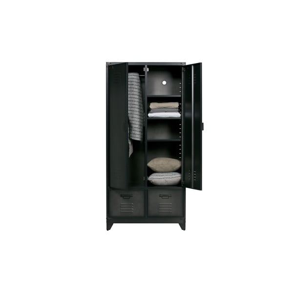 Černá kovová šatní skříň 90x190 cm - vtwonen-image-3