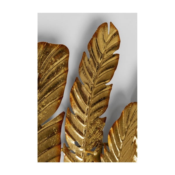 Kovový nástěnný věšák ve zlaté barvě Kare Design Leaf, šířka 86 cm-image-3