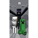 Šedá bavlněná dětská osuška 70x140 cm Minecraft "Mob Attack" – Jerry Fabrics