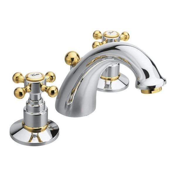 Umyvadlová baterie v leskle stříbrno-zlaté barvě Antea – Sapho