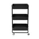 Černý plastový pojízdný regál 43x36 cm Grena – Compactor