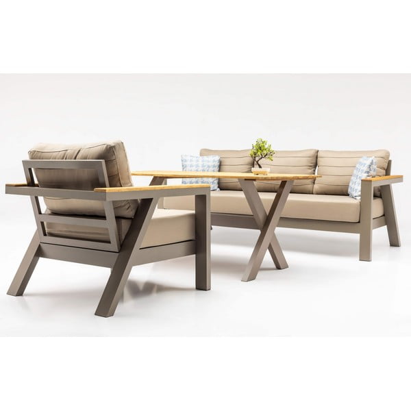 Béžový zahradní lounge set pro 7 Daisy – Floriane Garden-image-2