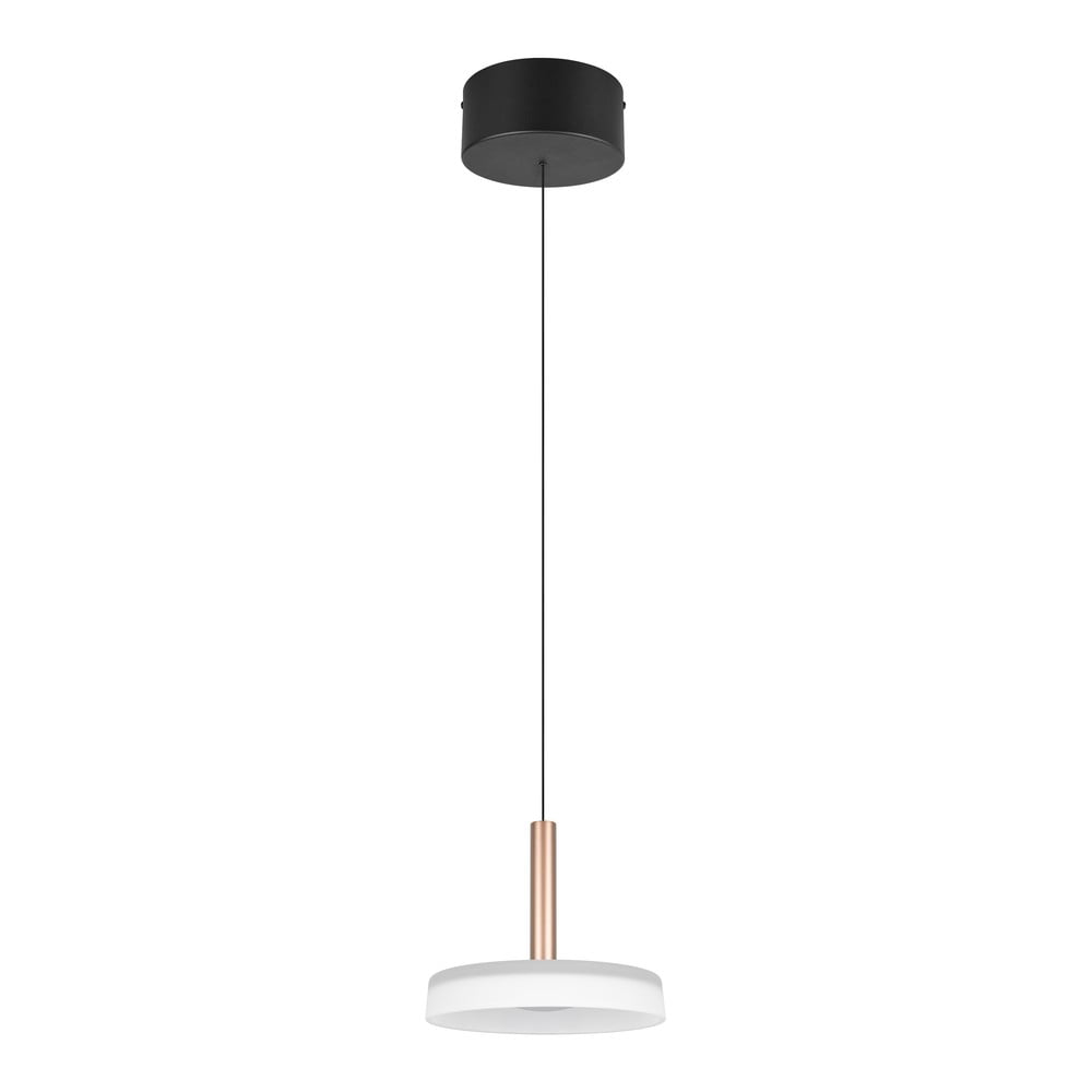 LED stmívatelné závěsné svítidlo v černobílo-zlaté barvě se skleněným stínidlem ø 22 cm Celeste – Trio