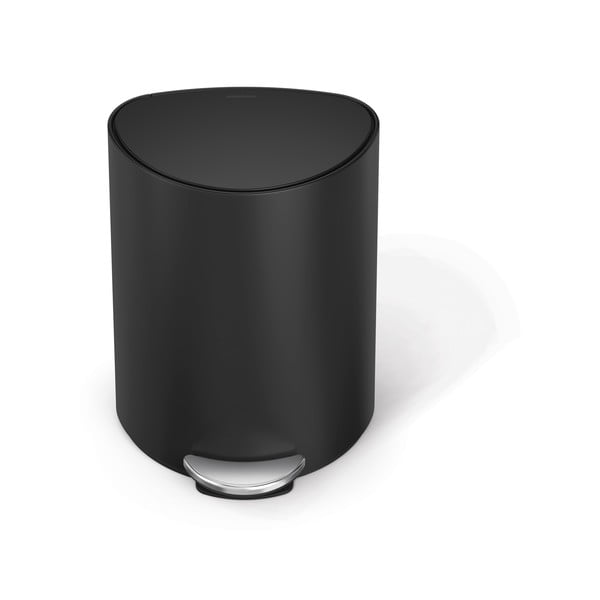 Matně černý nášlapný kovový odpadkový koš 6 l – simplehuman-image-4