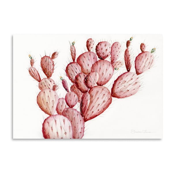 Plakát Americanflat Pink Cacti by Shealeen Louise, 30 x 42 cm