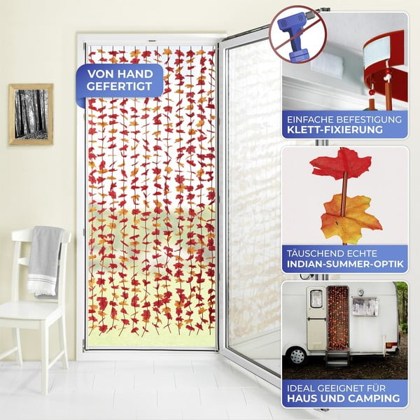 Červený závěs do dveří 90x190 cm Indian Summer – Maximex-image-3