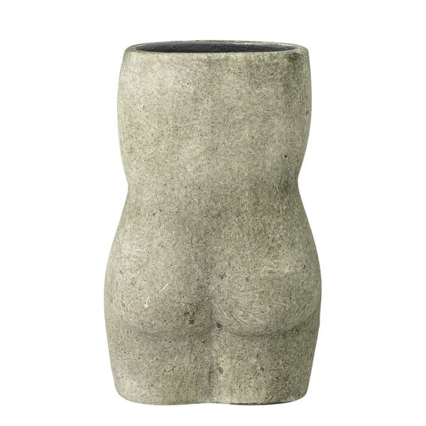 Šedozelená váza z terakoty Bloomingville Emeli, výška 16 cm-image-3