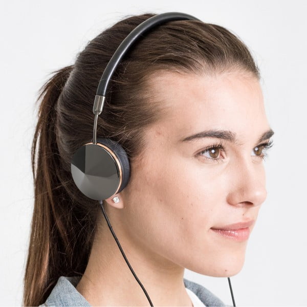 Černá sluchátka s detaily ve zlaté barvě Frends Taylor Layla-image-1