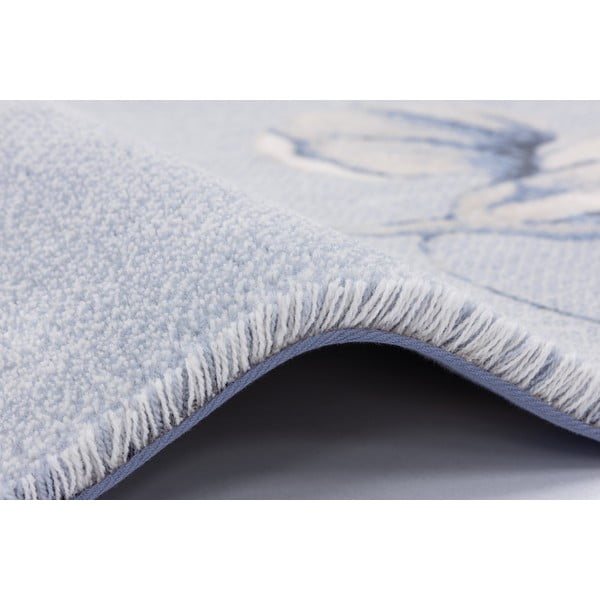 Světle modrý vlněný koberec 300x400 cm Talwin – Agnella-image-3
