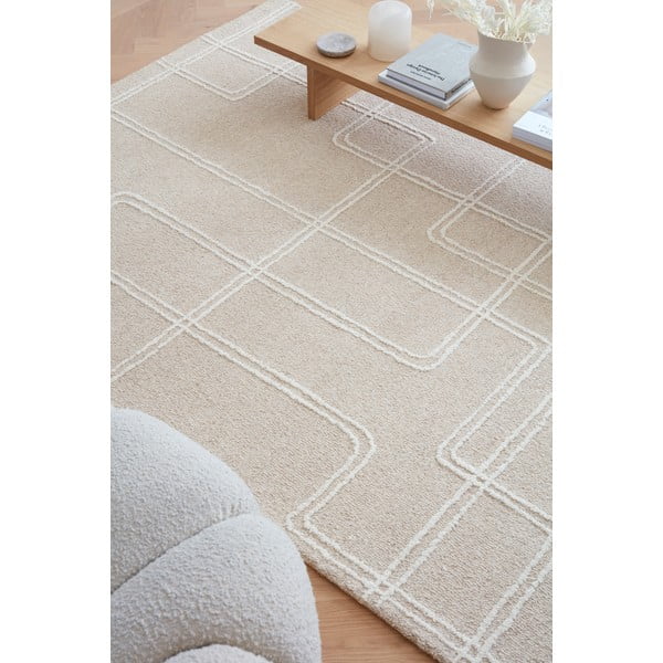 Béžový ručně tkaný vlněný koberec 120x170 cm Ada – Asiatic Carpets-image-1