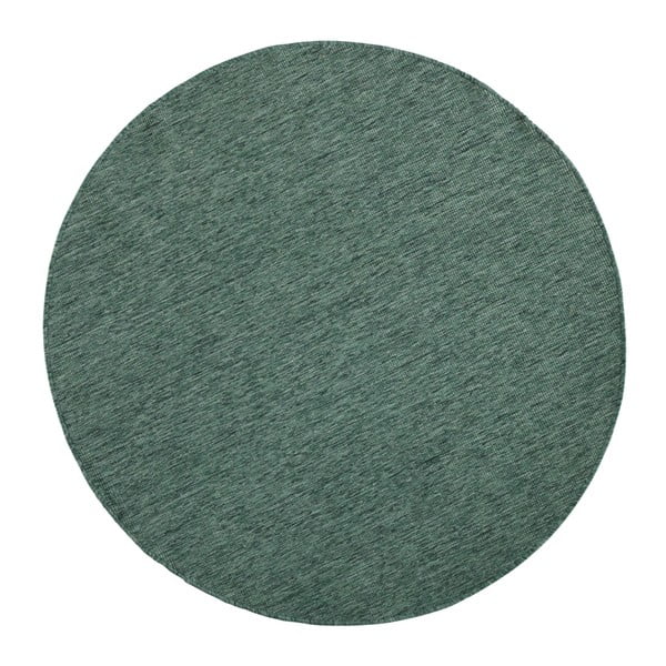 Tmavě zelený oboustranný koberec vhodný i na ven bougari Miami, Ø 200 cm